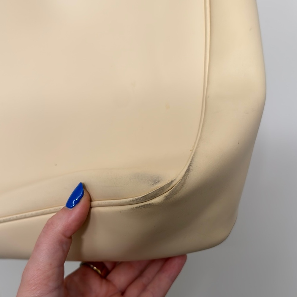 Vintage Furla Cream Leather Tote Bag - Picture 4 of 9